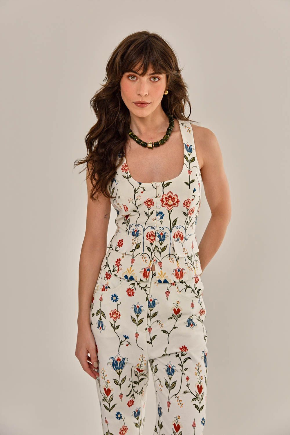 Blusa Maitê Sarja Estampada – Linda de Morrer