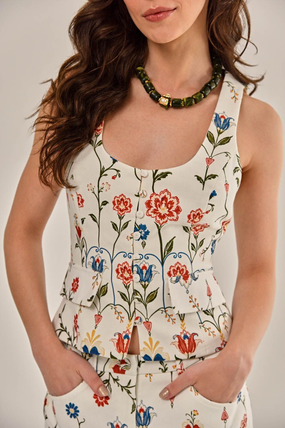 Blusa Maitê Sarja Estampada – Linda de Morrer