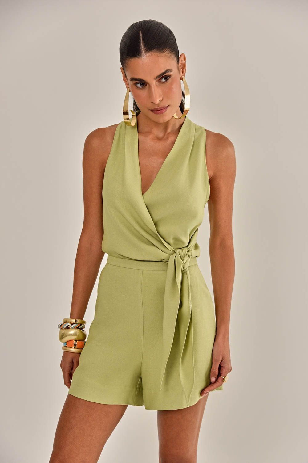 Blusa Matilde Crepe Verde – Linda de Morrer