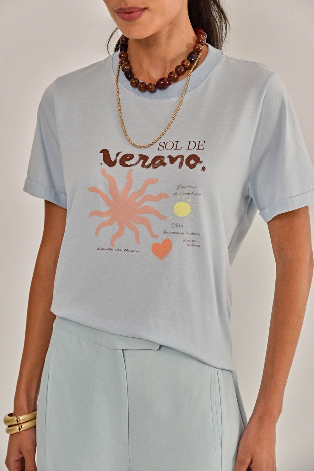 Camiseta Siena Azul Claro – Linda de Morrer