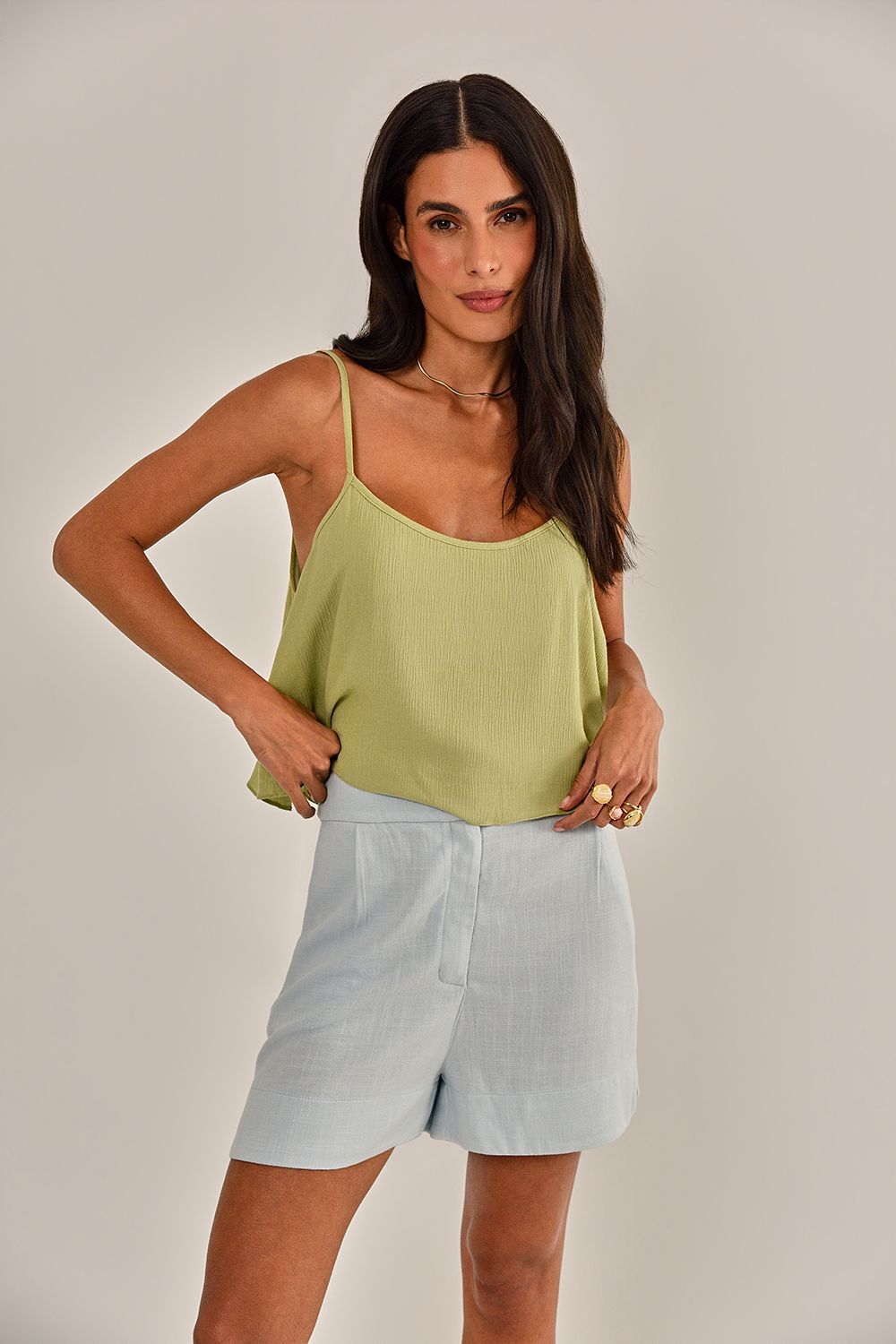 Shorts Luma Azul Claro – Linda de Morrer