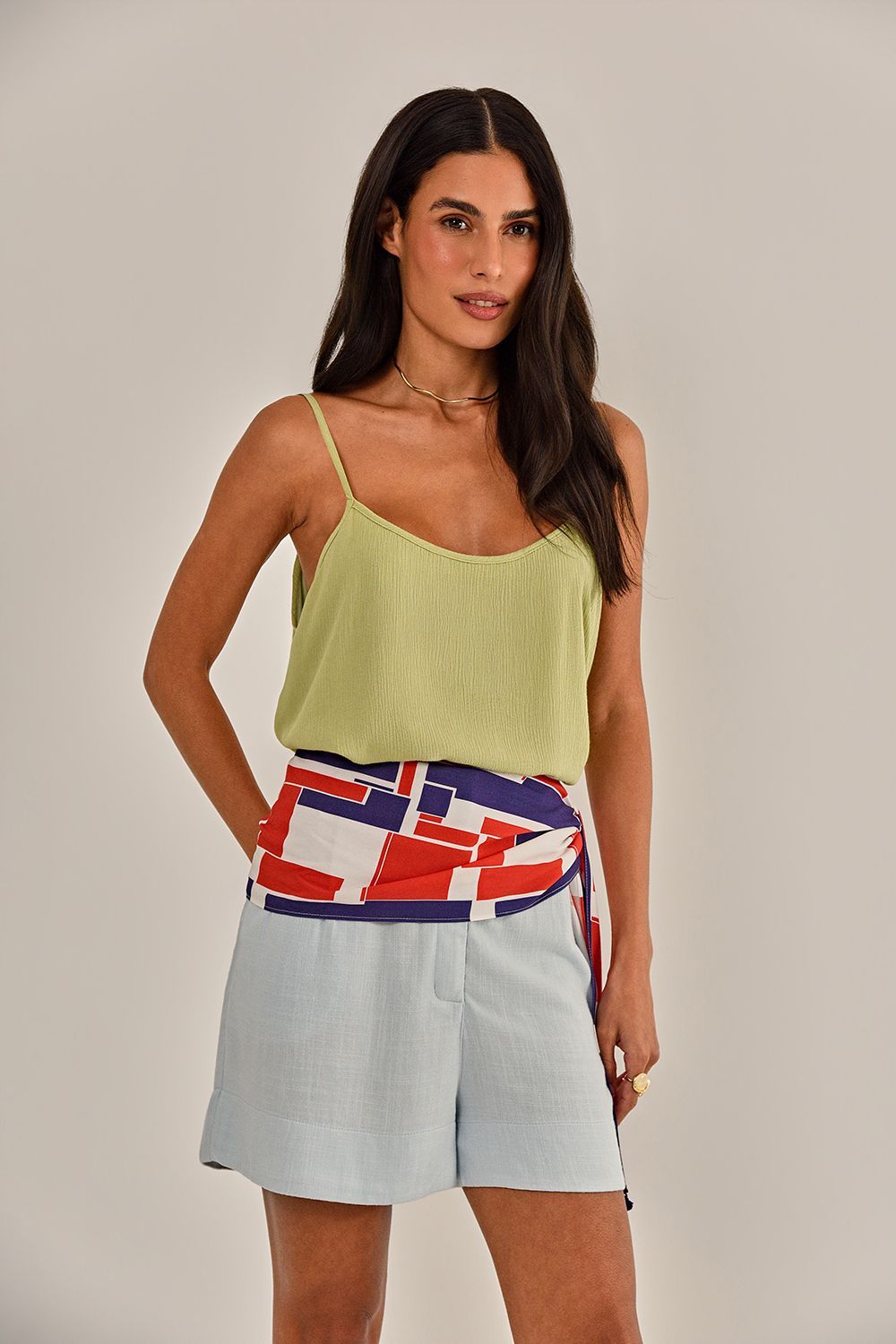 Shorts Luma Azul Claro – Linda de Morrer