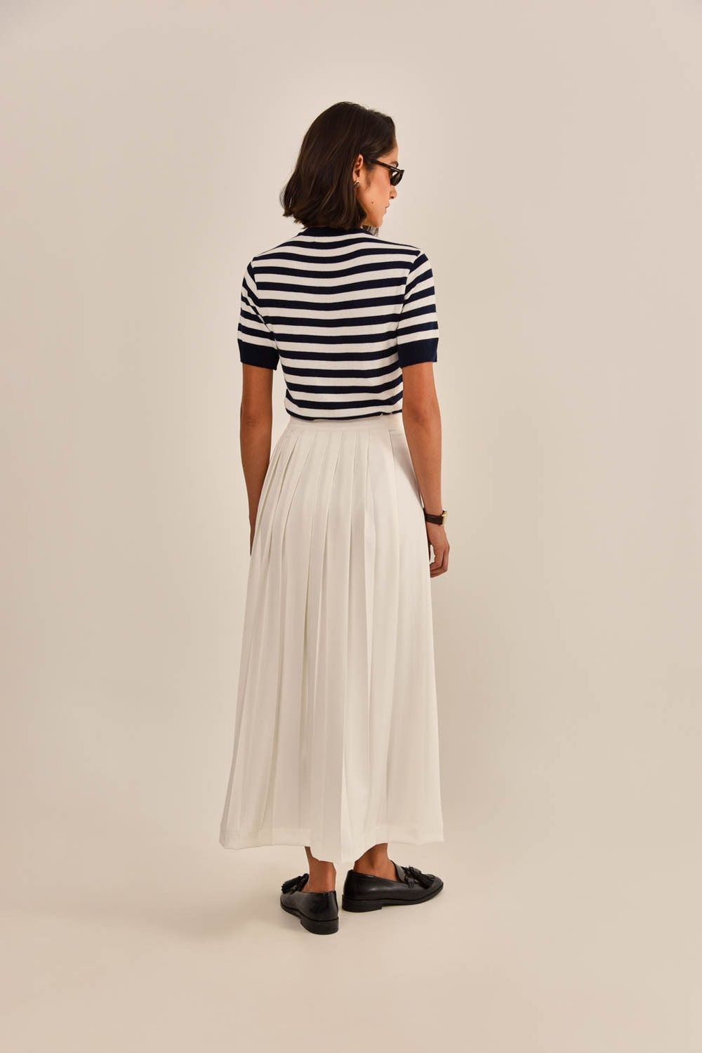 Saia Artsy Alfaiataria Plissada Off White