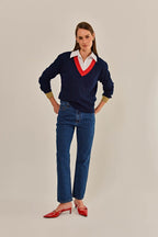 Modelo vestindo Calça Cancun Jeans