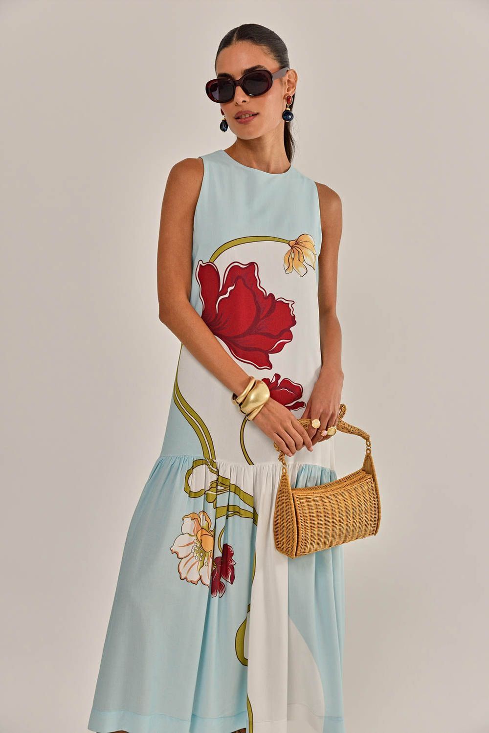 Vestido Mara Crepe Estampado – Linda de Morrer
