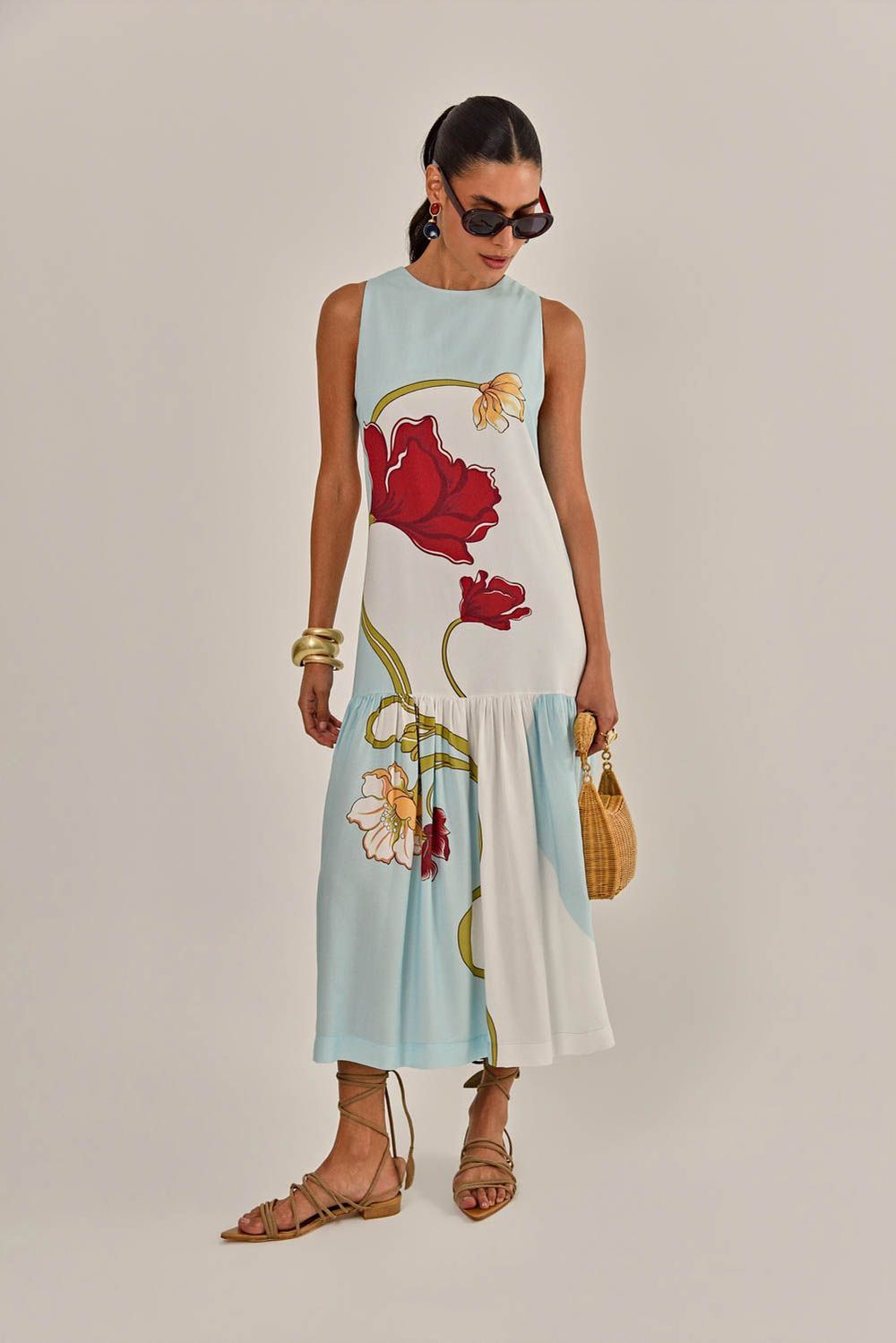 Vestido Mara Crepe Estampado – Linda de Morrer
