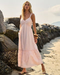 VESTIDO CORPO DRAPEADO ROSA BALLET