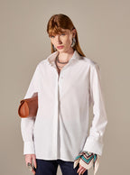 Camisa Tricoline Margarida Branca