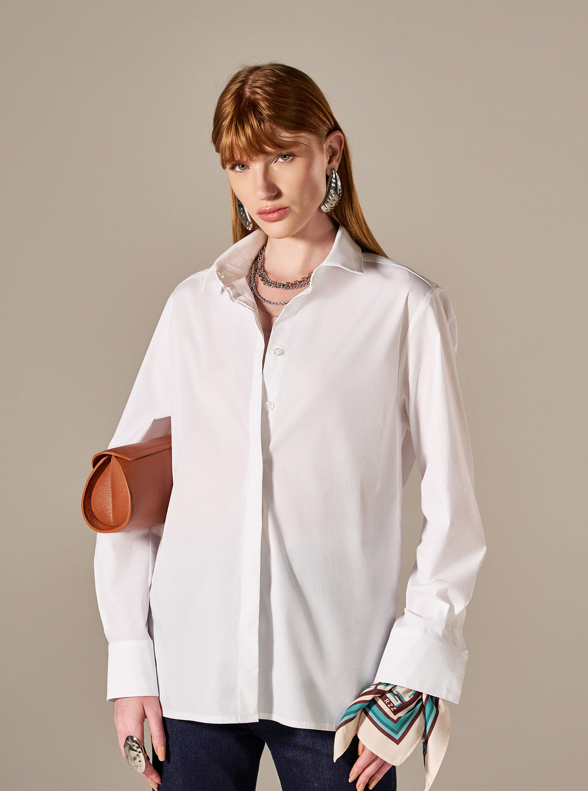 Camisa Tricoline Margarida Branca