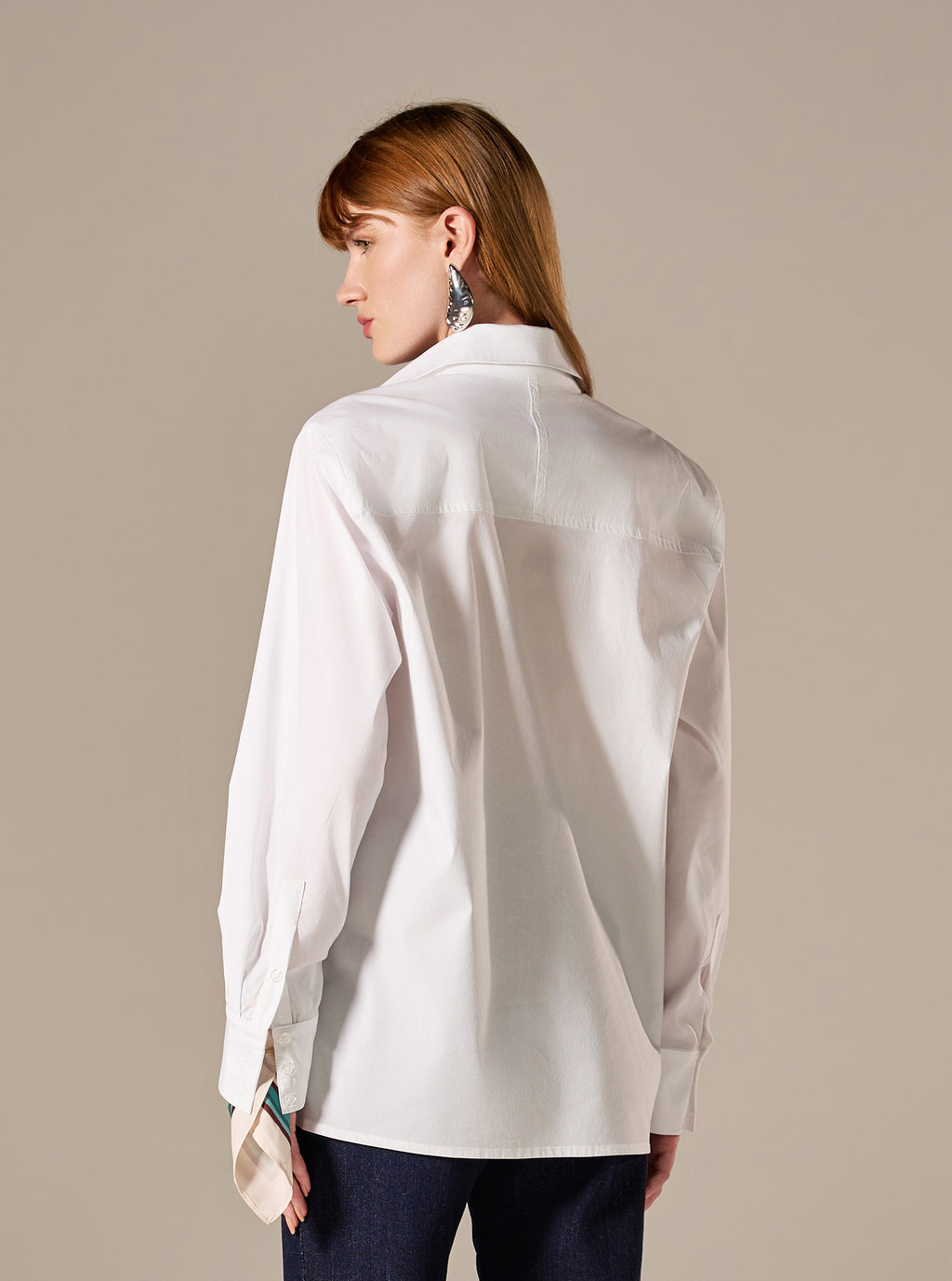 Camisa Tricoline Margarida Branca
