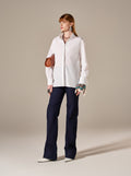 Camisa Tricoline Margarida Branca