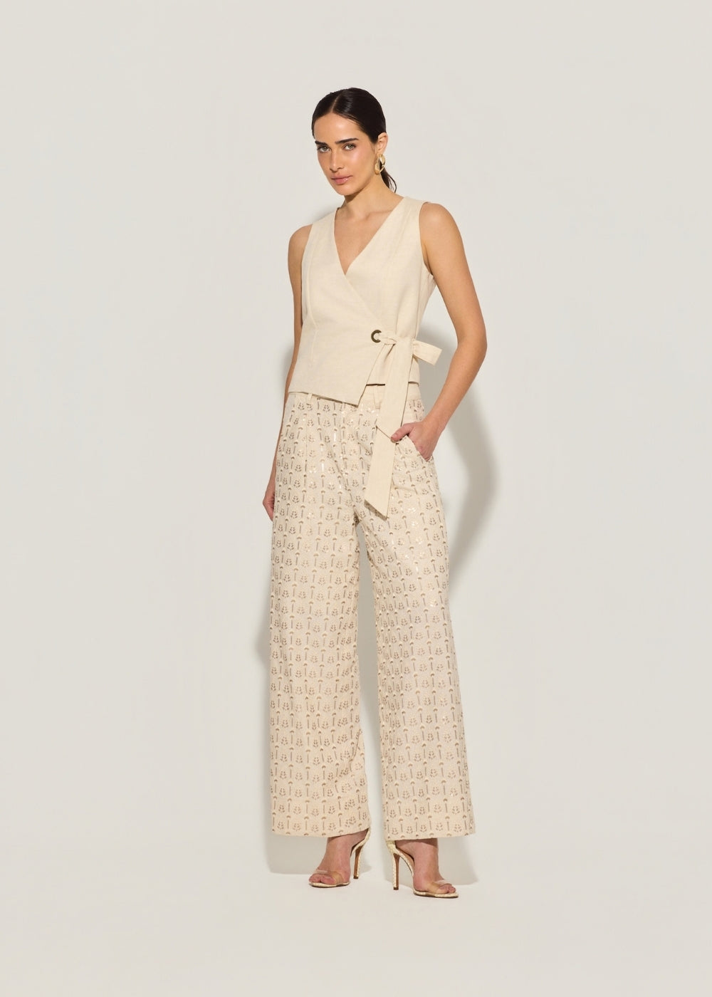 Blusa Linho Josiane Cru – Raizz