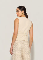 Blusa Linho Josiane Cru – Raizz