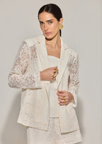 Blazer Renda Bárbara Off White – Raizz