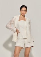 Blazer Renda Bárbara Off White – Raizz