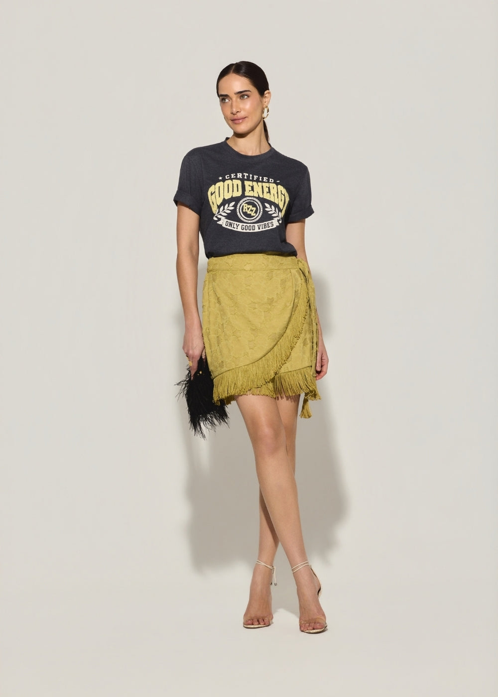 T-Shirt Catarina Mescla Escuro – Raizz