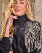BLUSA MOLETOM OVER APACHE PRETO