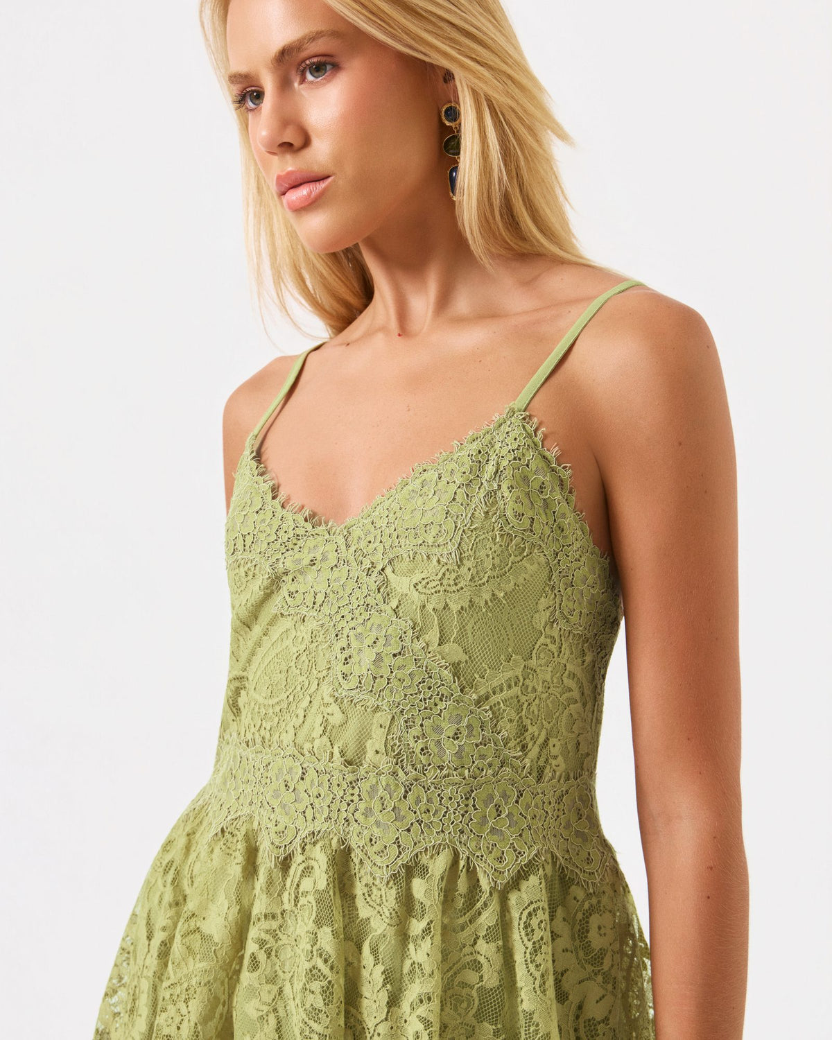 BLUSA RENDA ALANA VERDE OLIVA