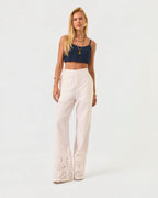CALÇA BORDADA JESSICA OFF WHITE