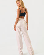 CALÇA BORDADA JESSICA OFF WHITE
