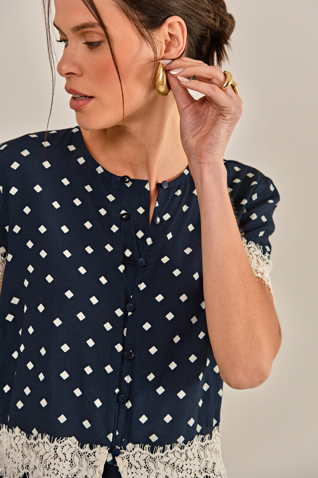 BLUSA ILZA CREPE DE VISCOSE ESTAMPADA