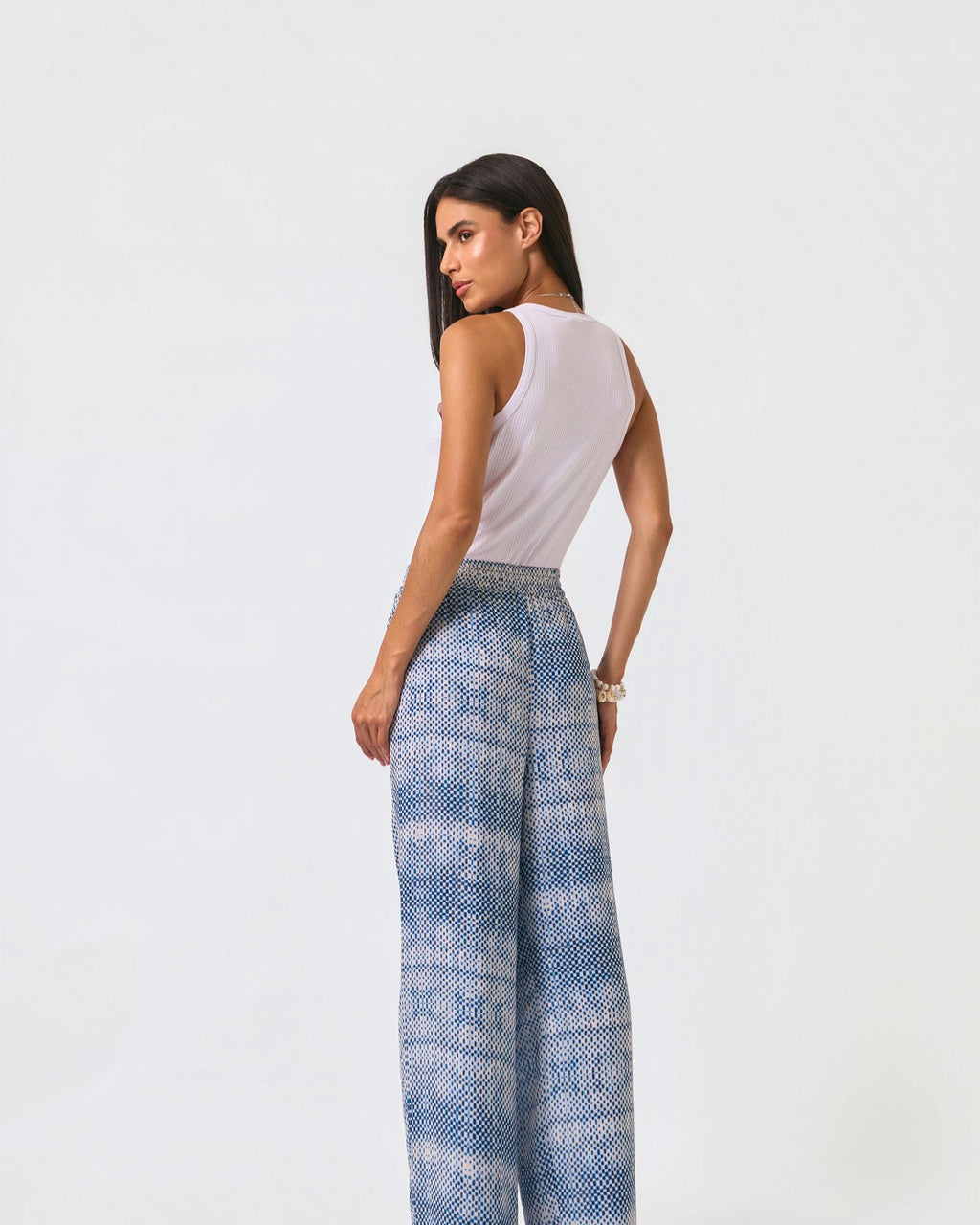 CALÇA ESTAMPADA CHIFFON LOLLA DUPLA FACE