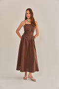 VESTIDO JOYFUL MARROM