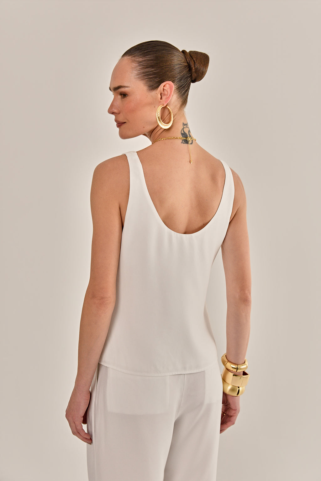 BLUSA LEA CREPE DE VISCOSE OFF WHITE