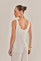 BLUSA LEA CREPE DE VISCOSE OFF WHITE
