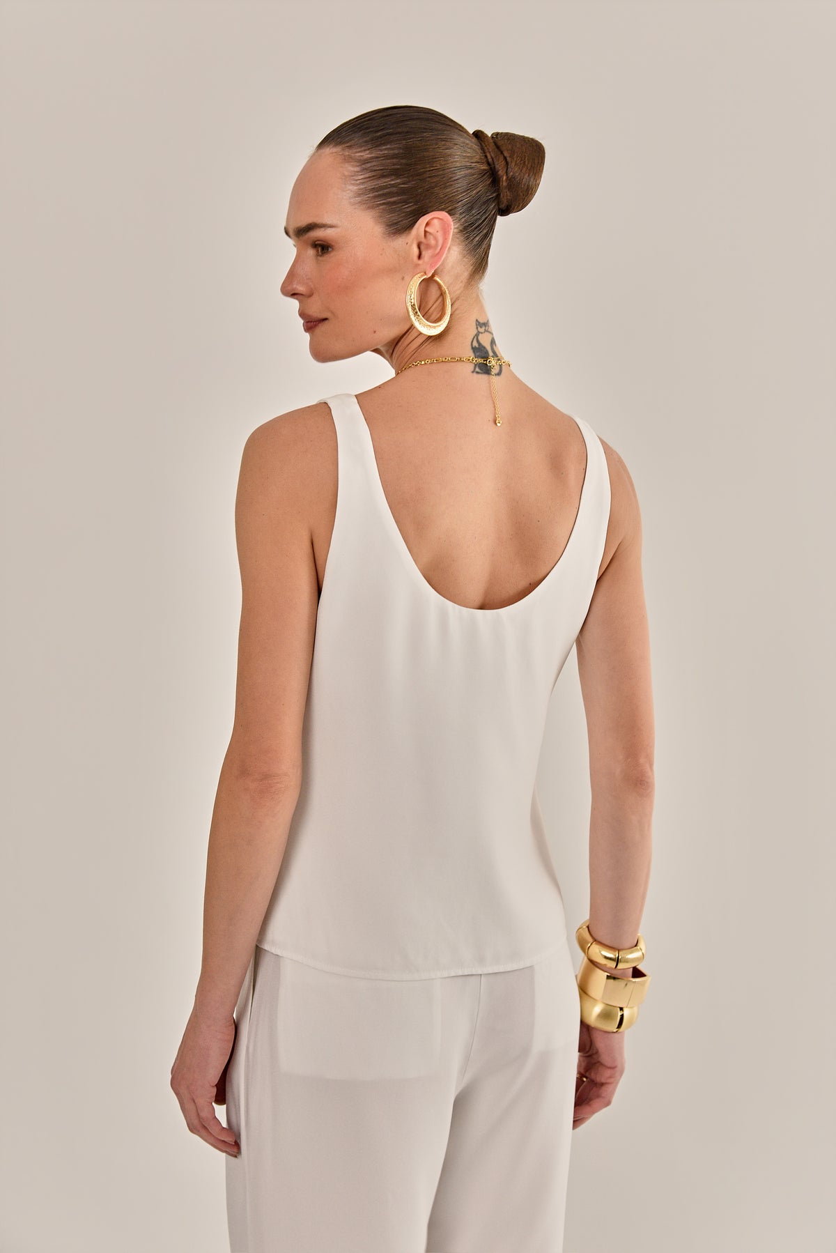 BLUSA LEA CREPE DE VISCOSE OFF WHITE