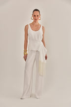 BLUSA LEA CREPE DE VISCOSE OFF WHITE