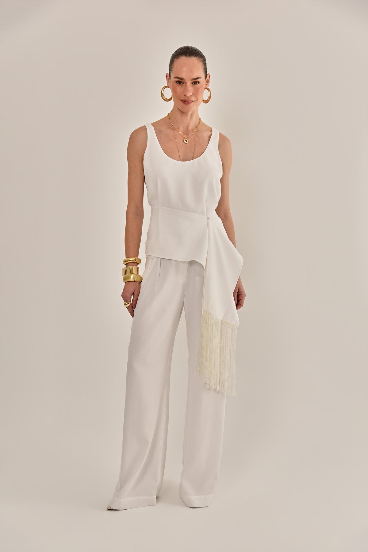 BLUSA LEA CREPE DE VISCOSE OFF WHITE