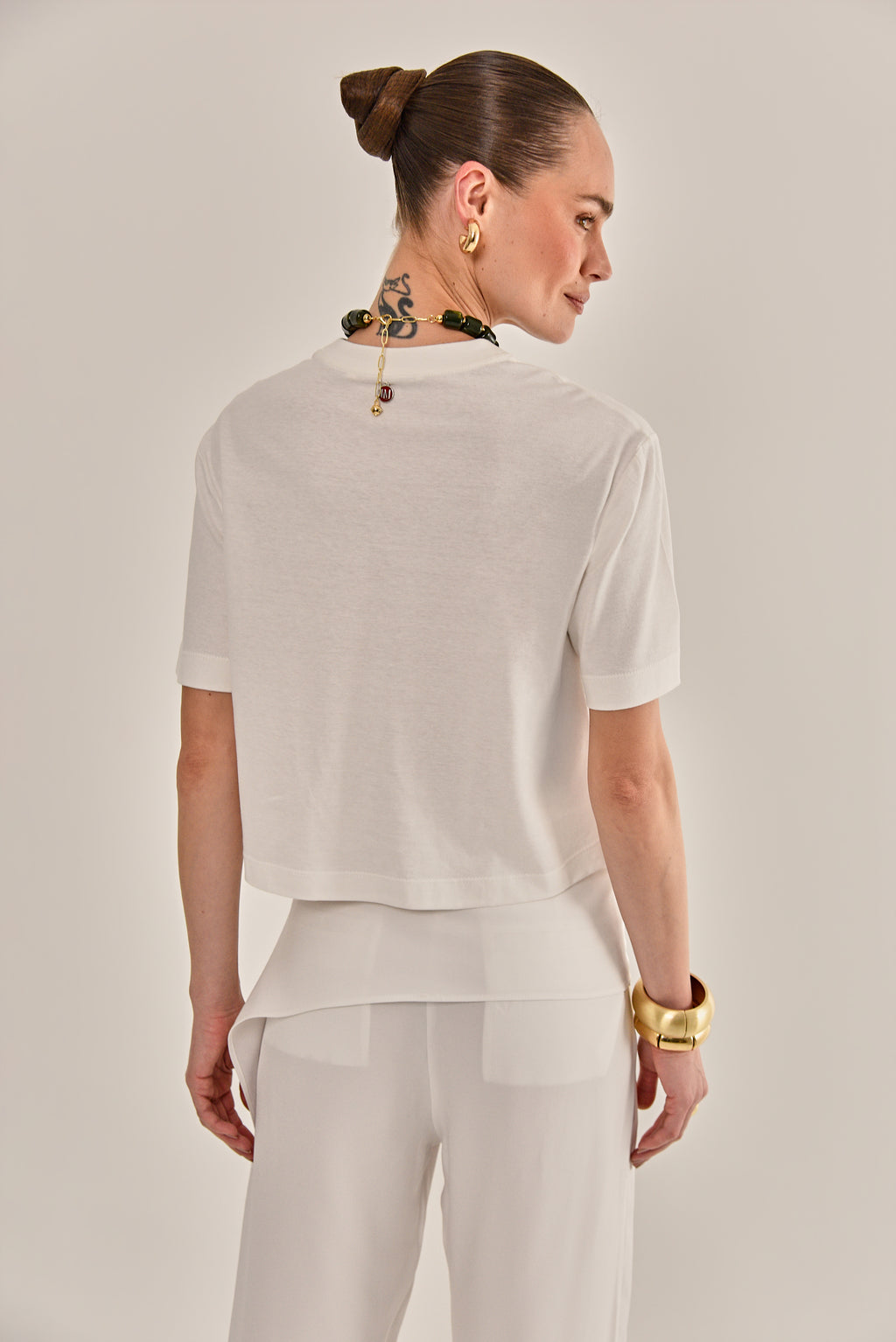 CALÇA IMPERIAL CREPE DE VISCOSE OFF WHITE