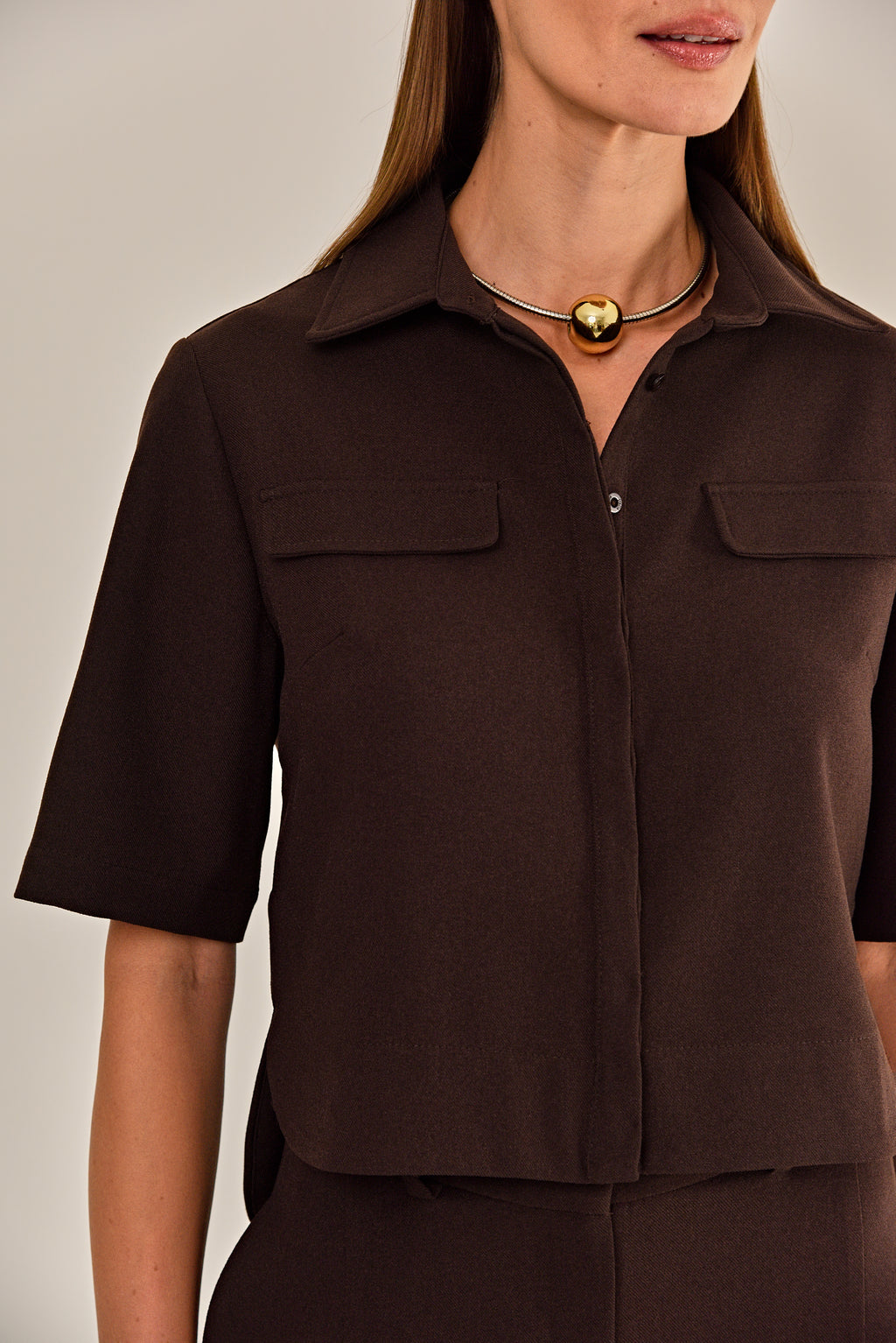 CAMISA CHLOE MARROM