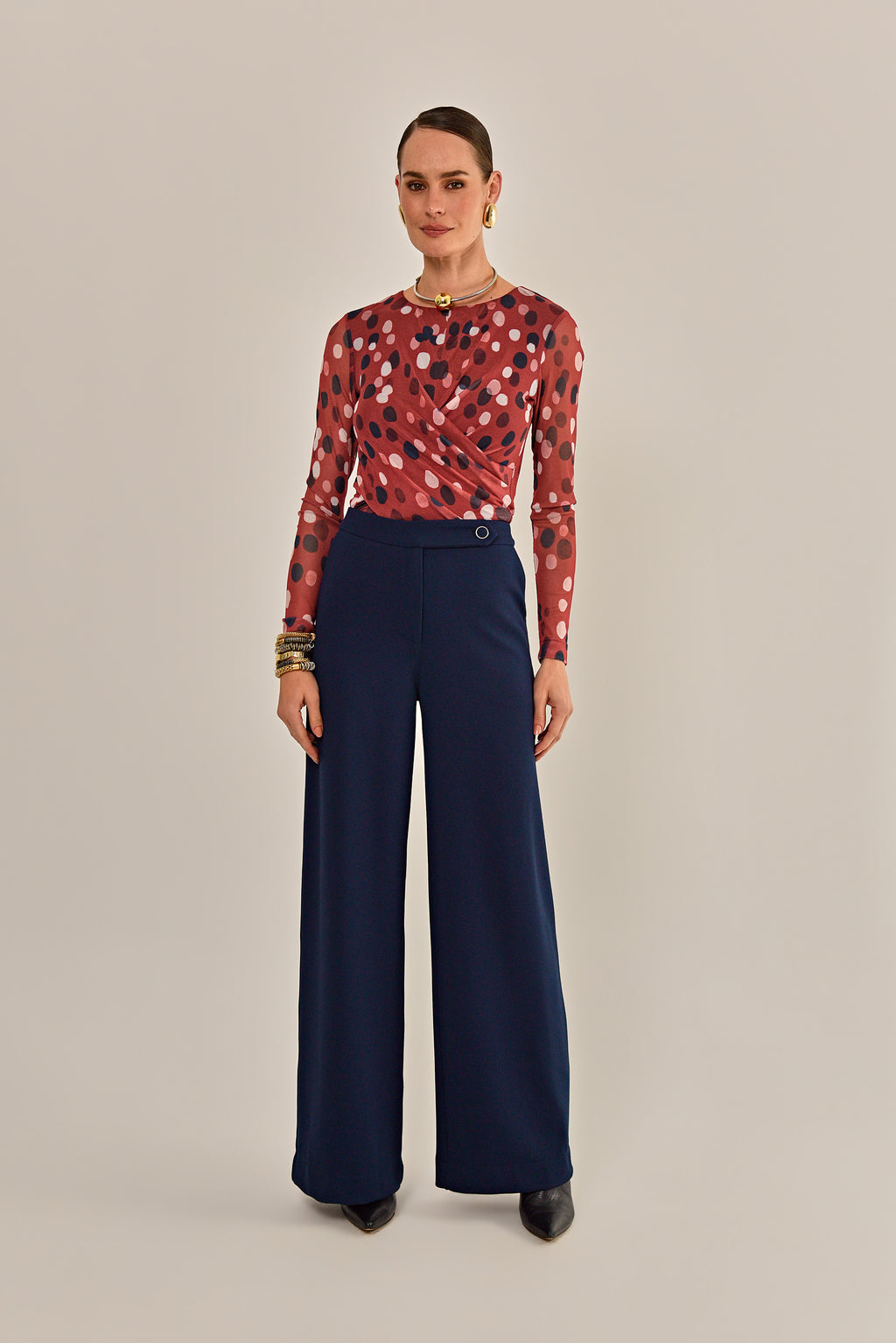 BLUSA DESERT TULE ESTAMPADA