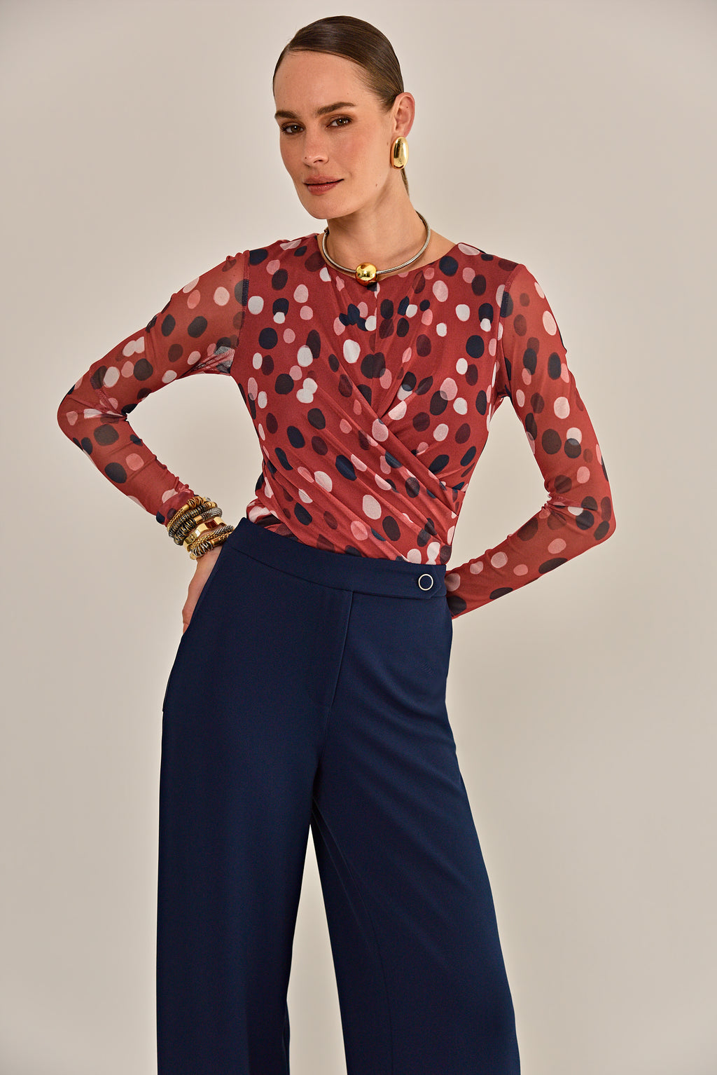 BLUSA DESERT TULE ESTAMPADA