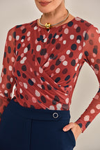 BLUSA DESERT TULE ESTAMPADA
