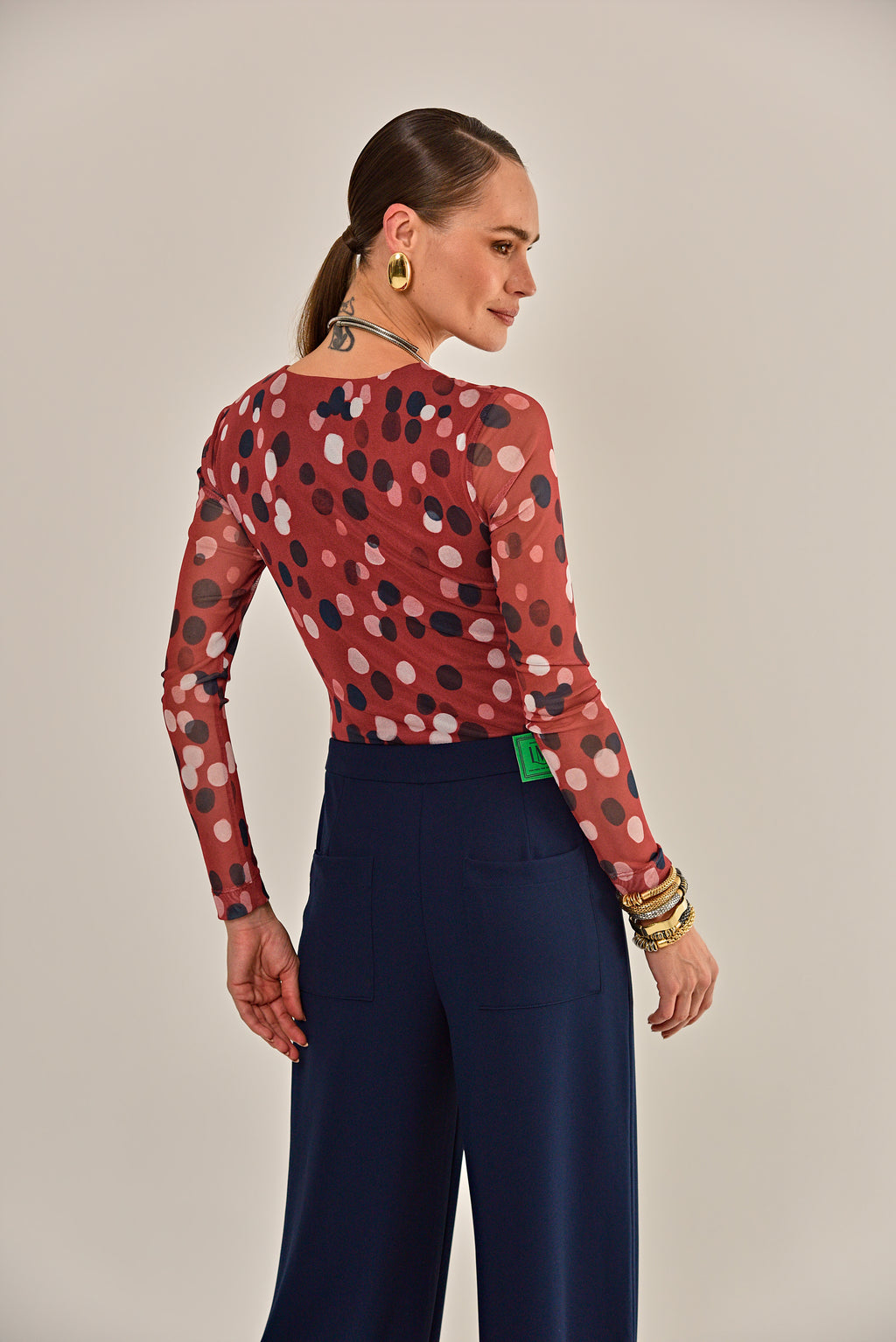 BLUSA DESERT TULE ESTAMPADA
