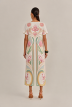 Vestido Hera Crepe Estampado, costas