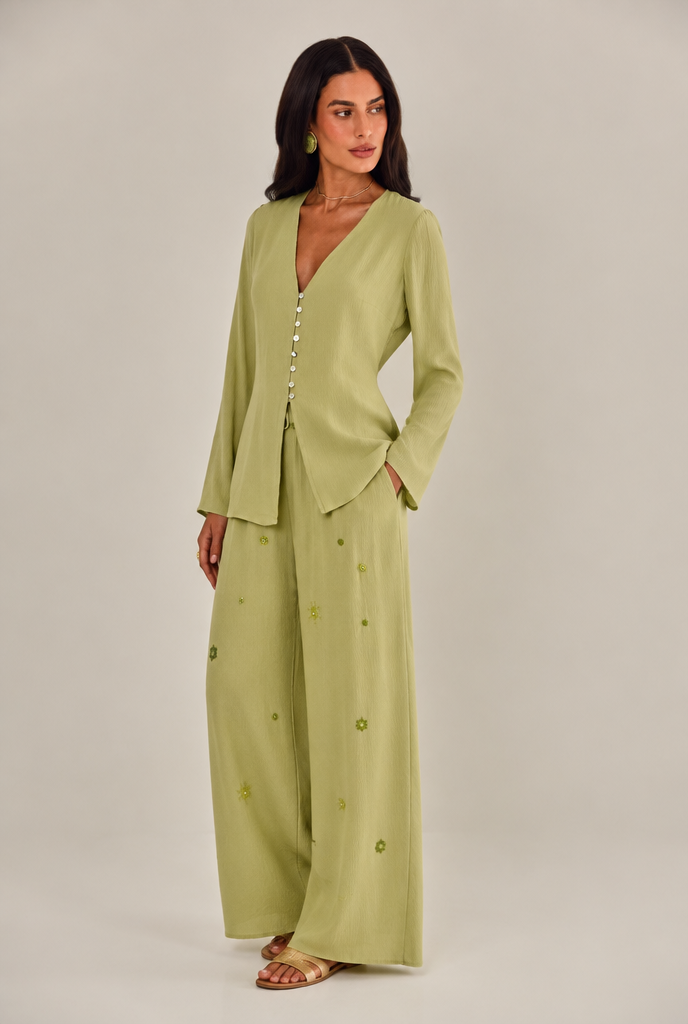 Blusa Malta Verde, lateral