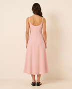 Costas do Vestido Midi em Techno Blend Blush