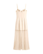 Vestido Midi Transparência Cru HIT