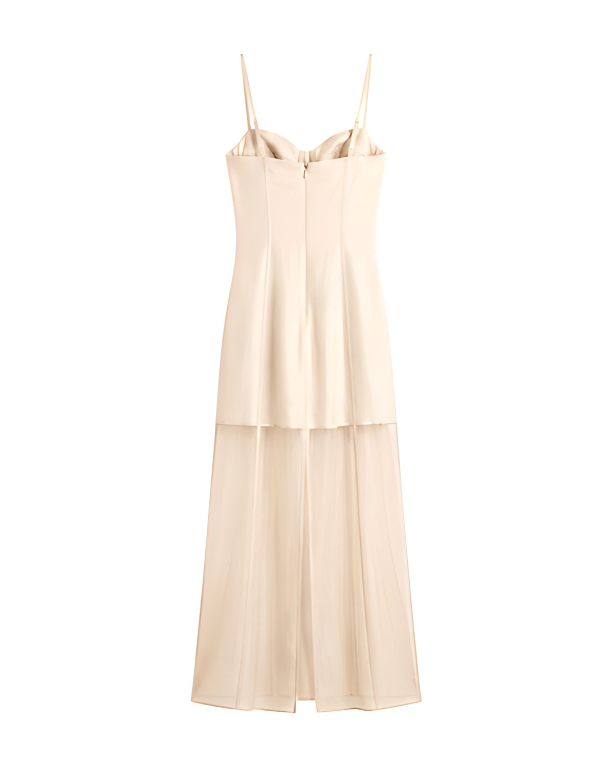 Vestido Midi Transparência Cru HIT